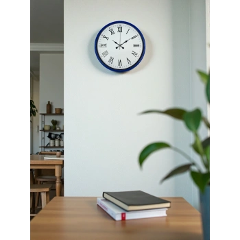 Zentime 36 Cm Lacivert Dekoratif Duvar Saati