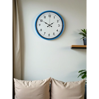 Zentime 36 Cm Mavi Dekoratif Duvar Saati