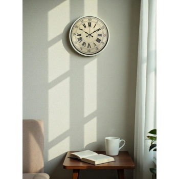 Zentime 36 Cm Sarı Dekoratif Duvar Saati