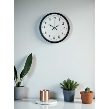 Zentime 36 Cm Siyah Dekoratif Duvar Saati