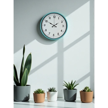 Zentime 36 Cm Turkuaz Dekoratif Duvar Saati