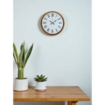 Zentime 36 Cm Turuncu Dekoratif Duvar Saati