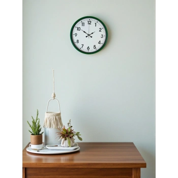 Zentime 36 Cm Yeşil Dekoratif Duvar Saati