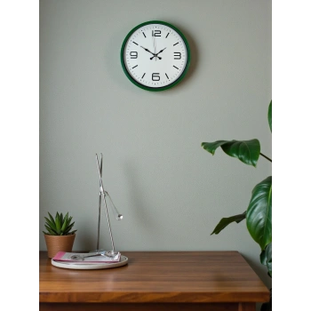 Zentime 36 Cm Yeşil Dekoratif Duvar Saati