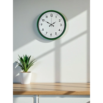 Zentime 36 Cm Yeşil Dekoratif Duvar Saati