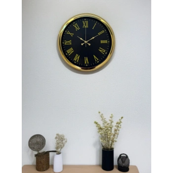 Zentime 40 Cm Gold Lüks Duvar Saati
