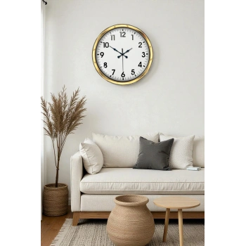 Royal White Gold Classic 40 Cm Metal Duvar Saati