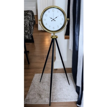 Zentime Gold Premium Dekoratif Tripod Ayaklı Saat