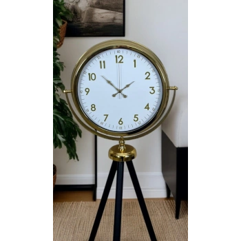 Zentime Heritage Gold Zarif Tripod Ayaklı Saat