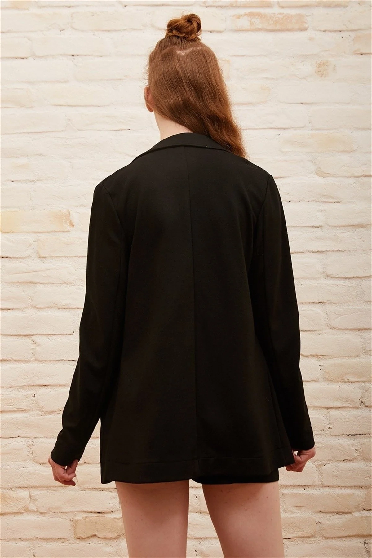 Çift Cepli Önü Açık Blazer Ceket