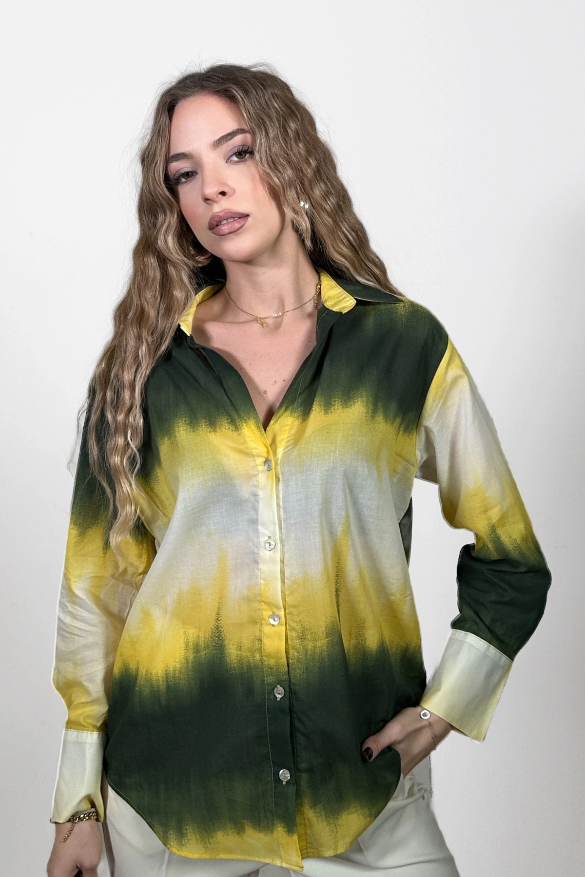 Degrade Desenli Gömlek