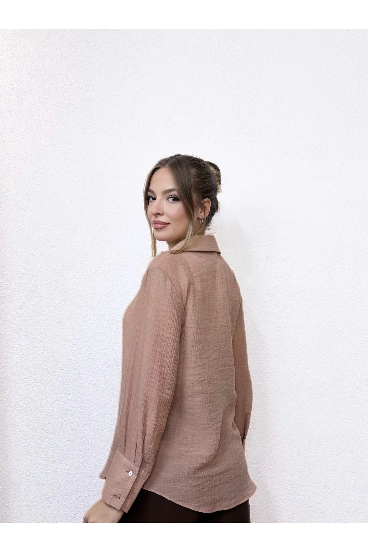 Dokulu Viskon Gömlek