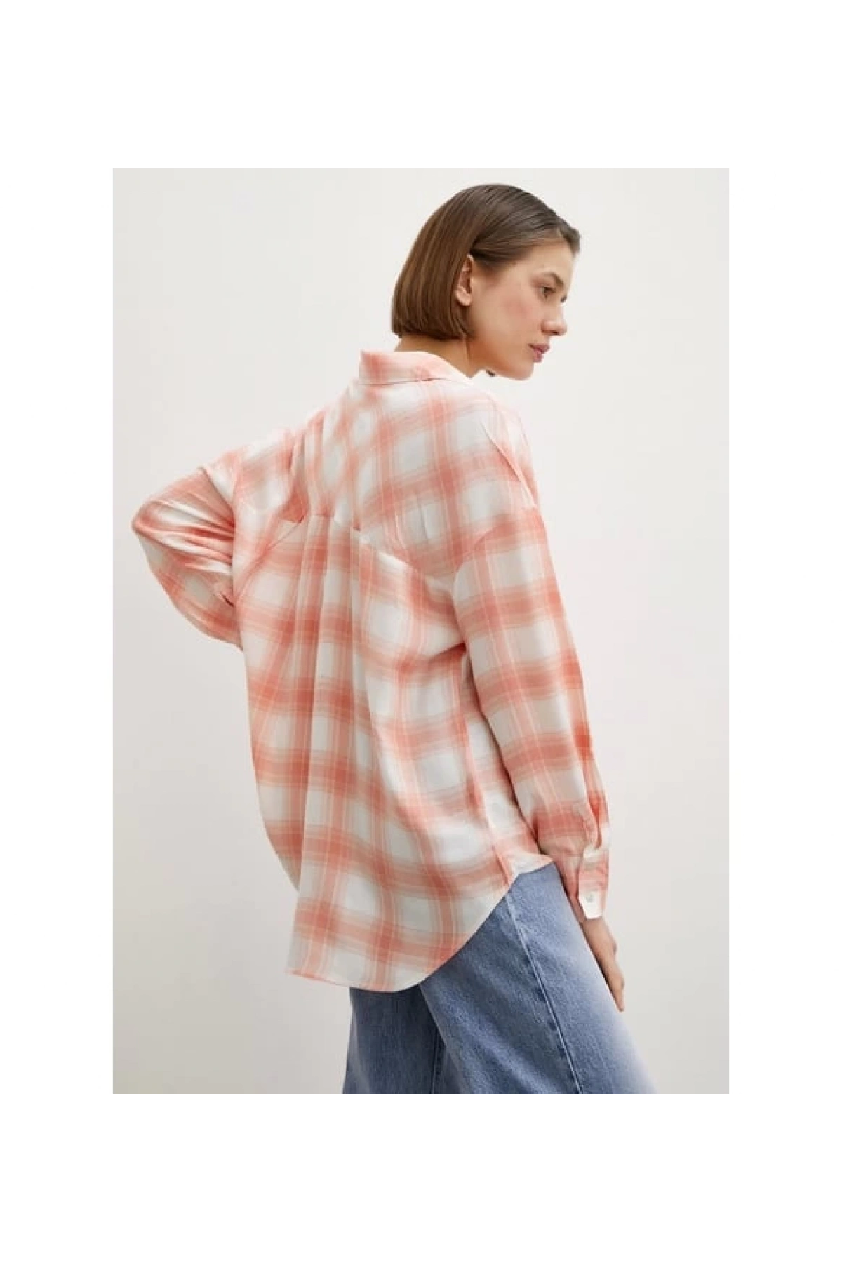 Ekoseli Oversize Gömlek