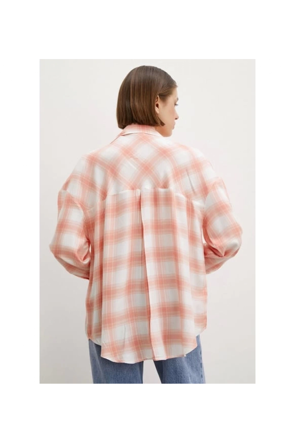 Ekoseli Oversize Gömlek