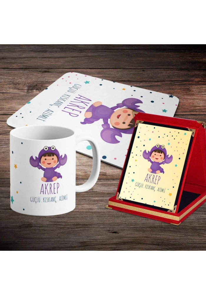 Akrep Burcuna Özel Tasarım Sevimli Hediye Seti
