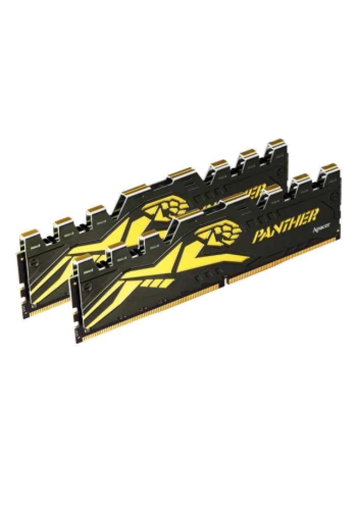 Apacer Panther Black-Gold 16GB (2x8GB) 3200Mhz CL16 DDR4 Gaming Ram (AH4U16G32C28Y7GAA-2)