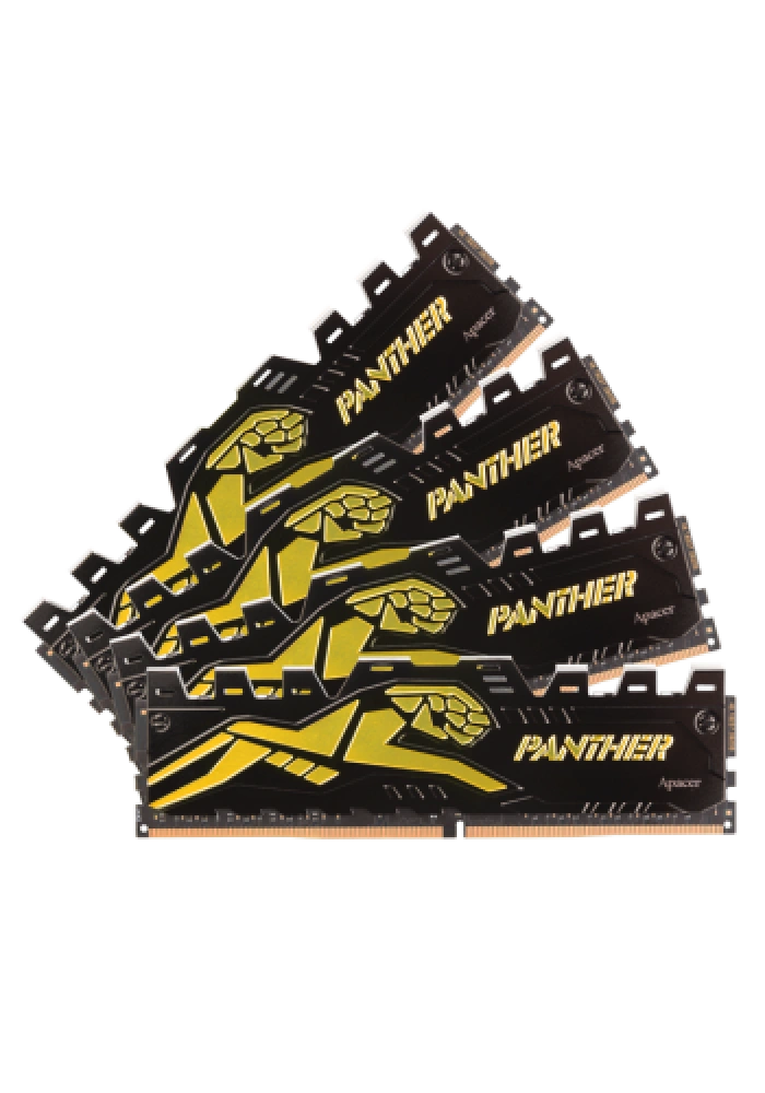 Apacer Panther Black-Gold 16GB (2x8GB) 3200Mhz CL16 DDR4 Gaming Ram (AH4U16G32C28Y7GAA-2)