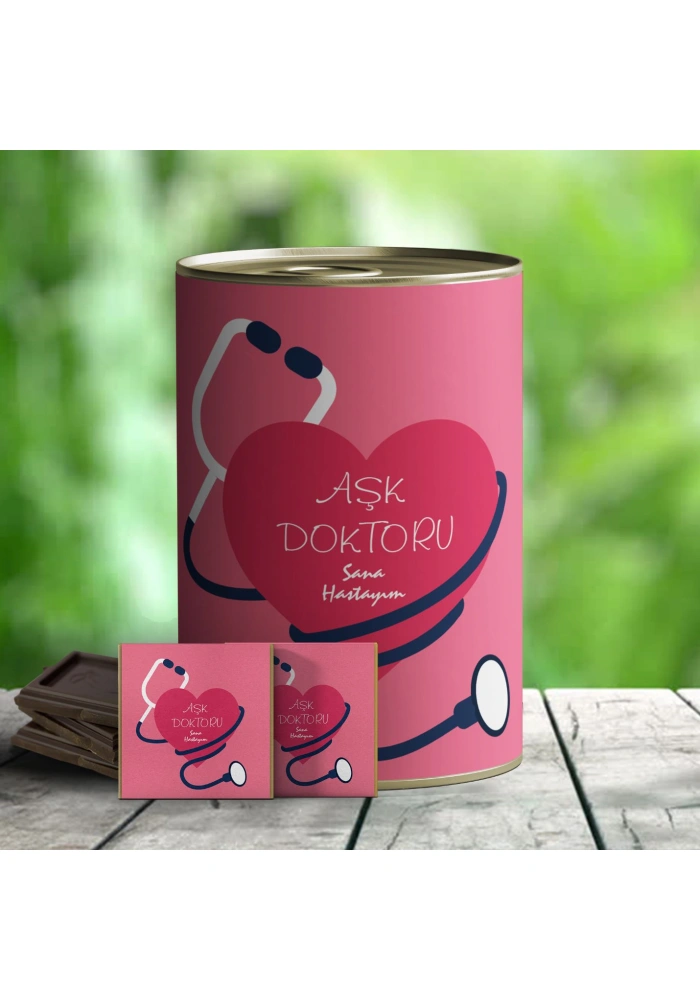 Aşk Doktoru Temalı Hediye Çikolata Konservesi