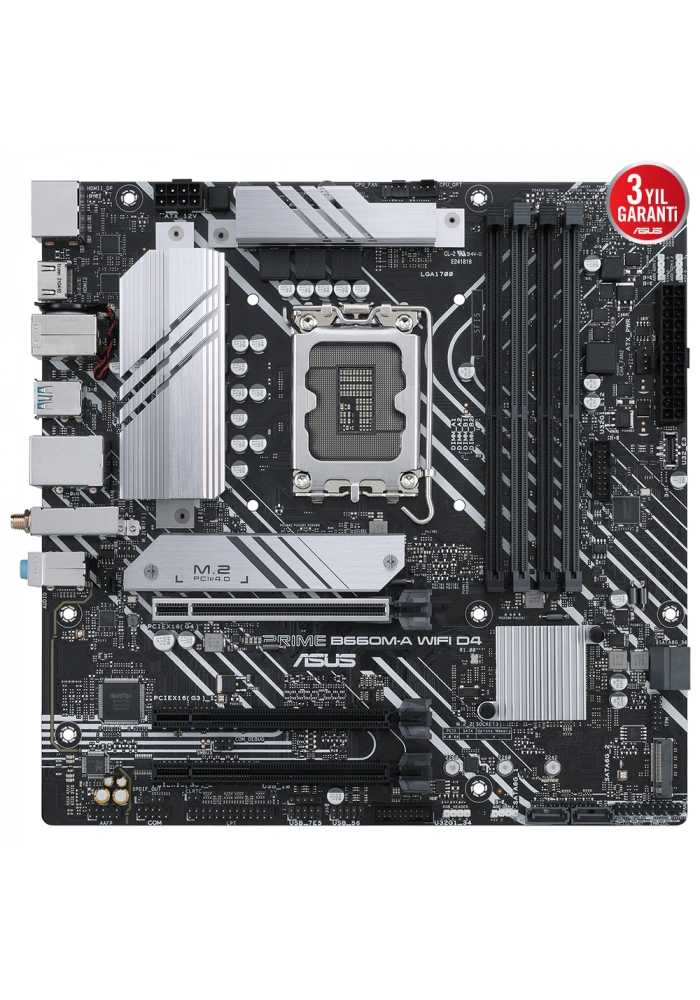 ASUS PRIME B660M-A WIFI D4 DDR4 5333MHz(OC) M.2 HDMI DP mATX 1700p