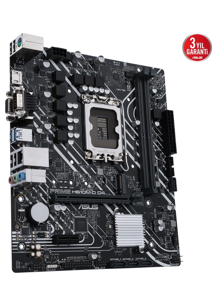 ASUS PRIME H610M-D DDR4 3200(OC) VGA HDMI DP M.2 mATX 1700p