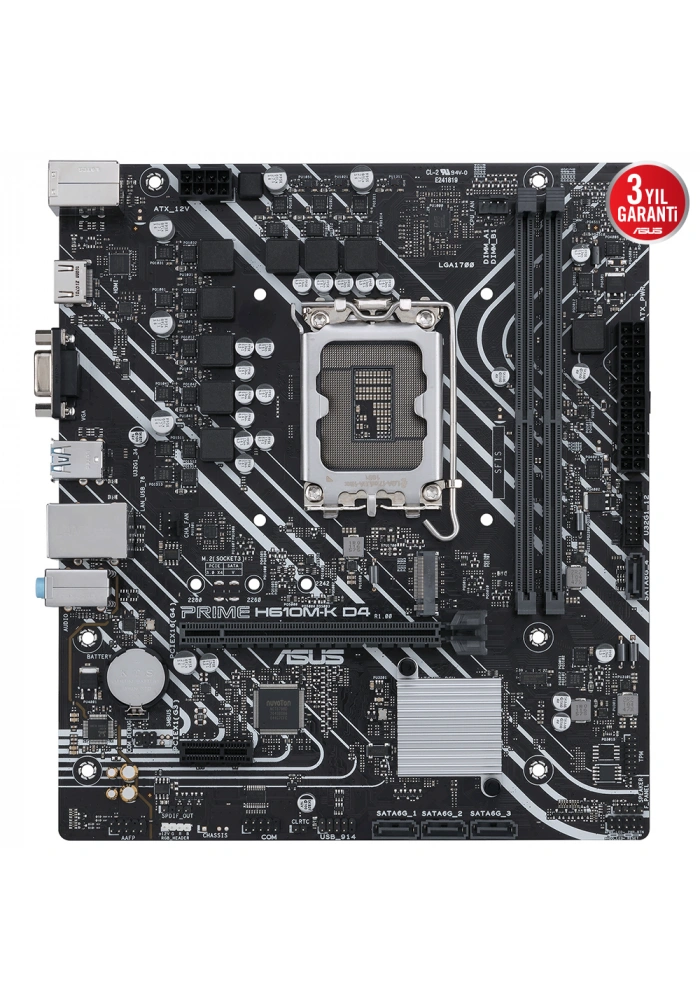 ASUS PRIME H610M-K D4 DDR4 3200(OC) HDMI DP M.2 mATX 1700p