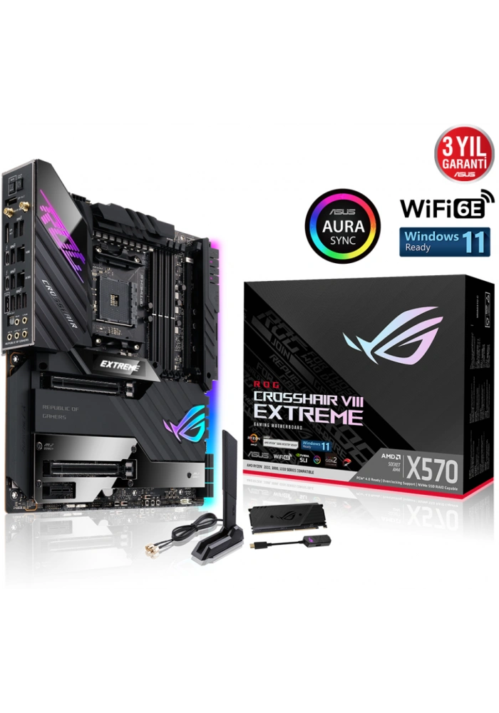 ASUS ROG CROSSHAIR VIII EXTREME X570 DDR4 4800Mhz(OC) E-ATX AM4