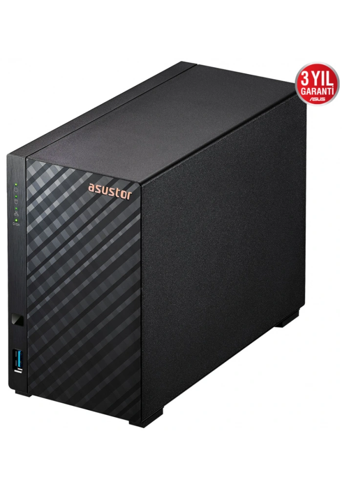 ASUSTOR AS1102T 2 SLOT 1GB DDR4 3.5 NAS DEPOLAMA ÜNİTESİ