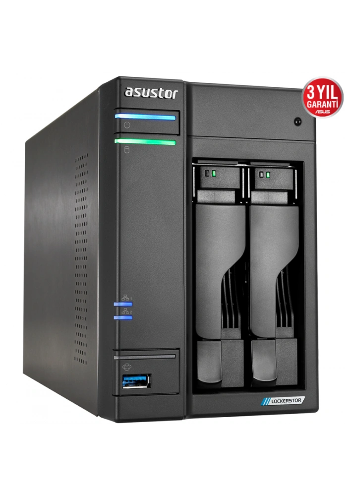 ASUSTOR AS6602T 2 SLOT 4GB DDR4 3.5 NAS DEPOLAMA ÜNİTESİ