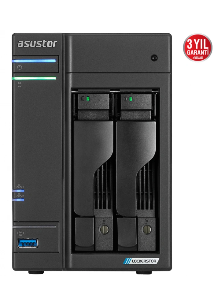 ASUSTOR AS6602T 2 SLOT 4GB DDR4 3.5 NAS DEPOLAMA ÜNİTESİ