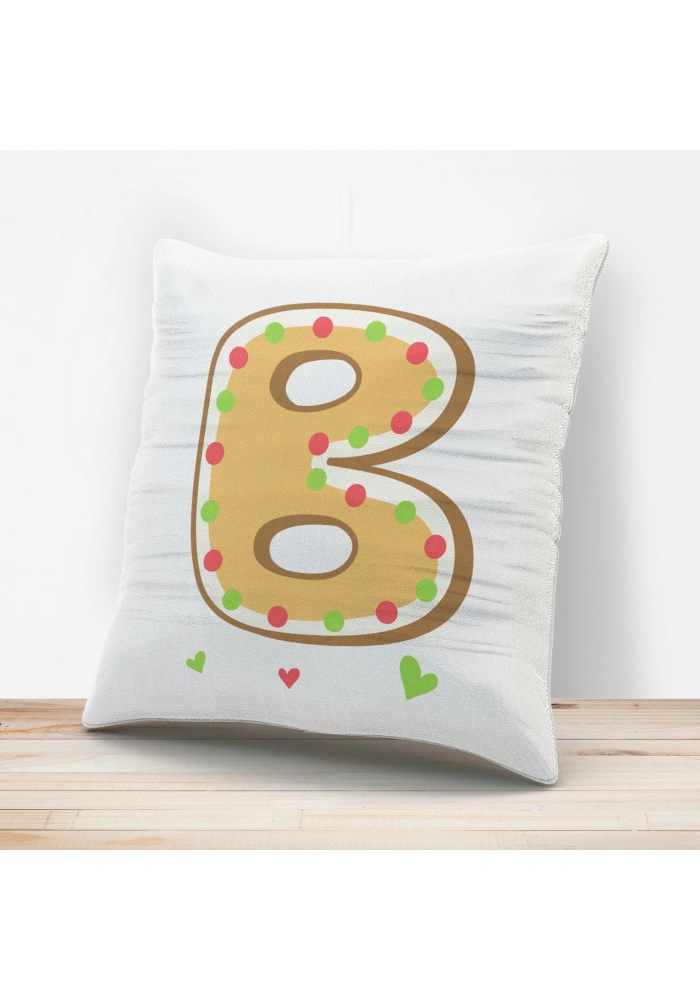 B Harfi Tasarımlı Yastık Kılıfı
