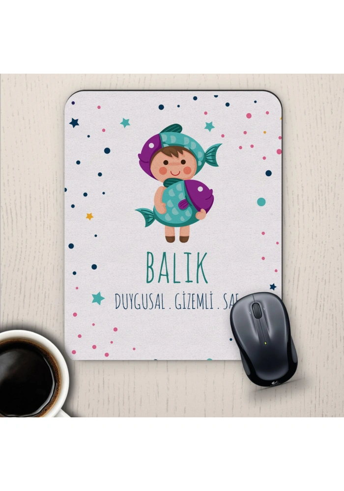 Balık Burçlarına Özel Sevimli Mouse Pad