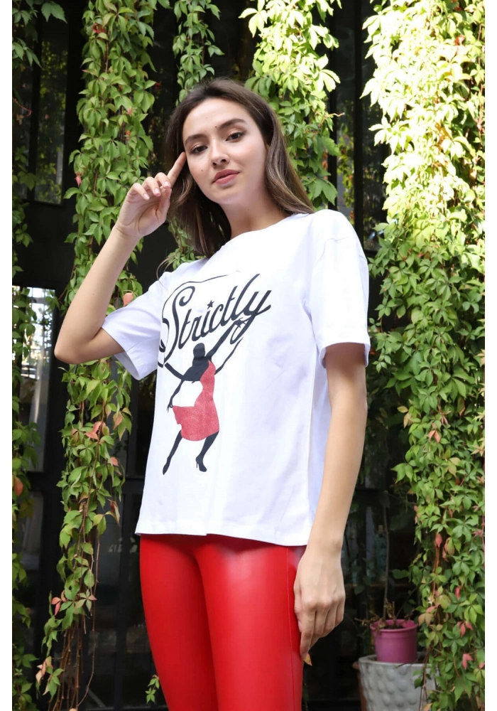 Baskılı Tişört - BEYAZ