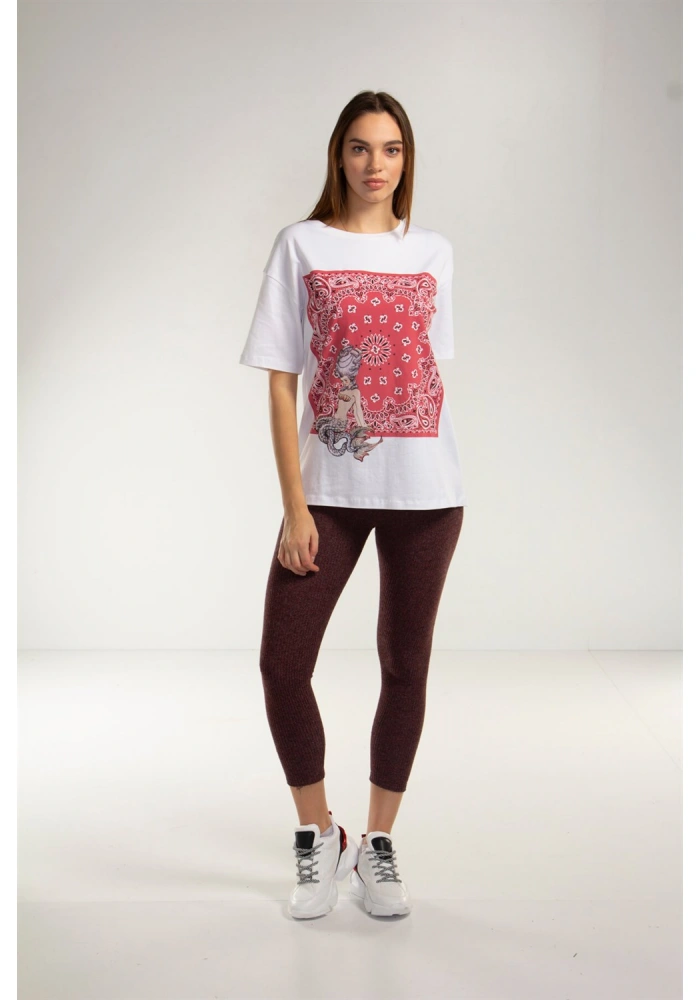 Baskılı Tişört - BEYAZ