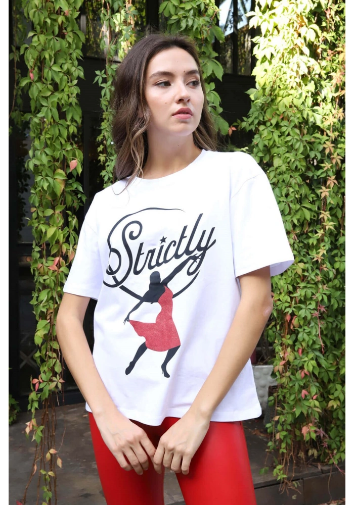 Baskılı Tişört - BEYAZ