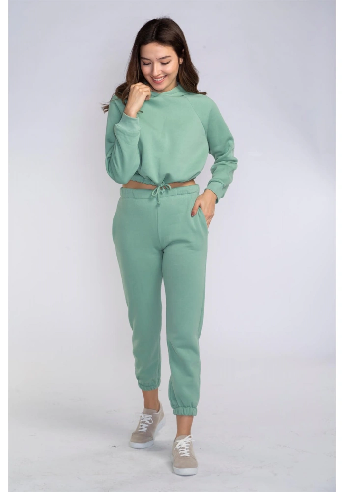 Bel Lastikli Şardonlu İkili Takım-MİNT YEŞİLİ