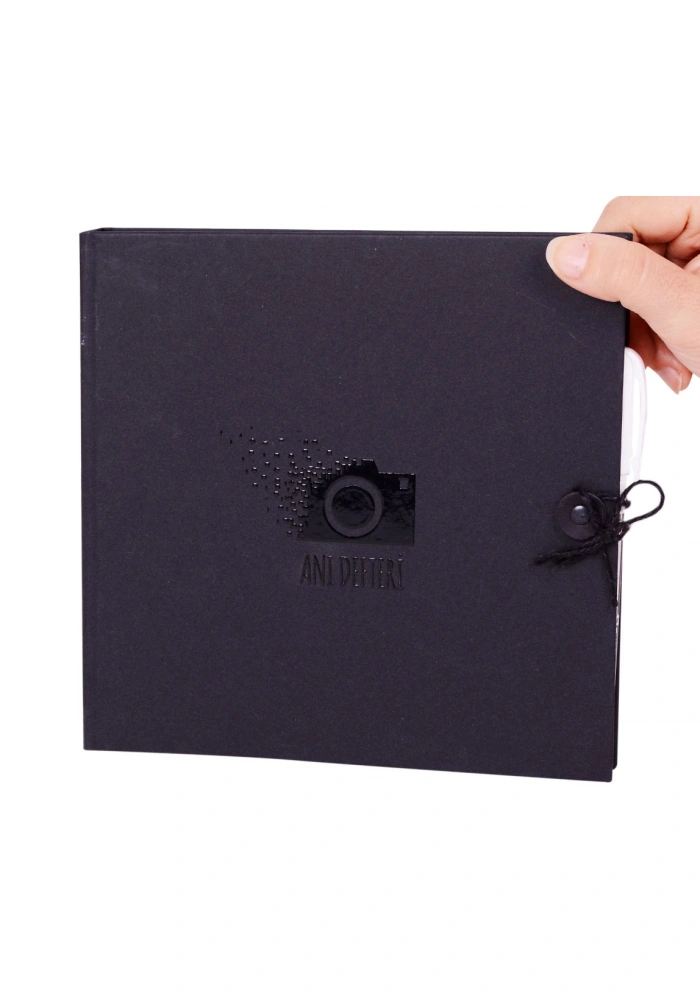 Beyaz Kalemli Kendin Yap Albüm Siyah Anı Defteri