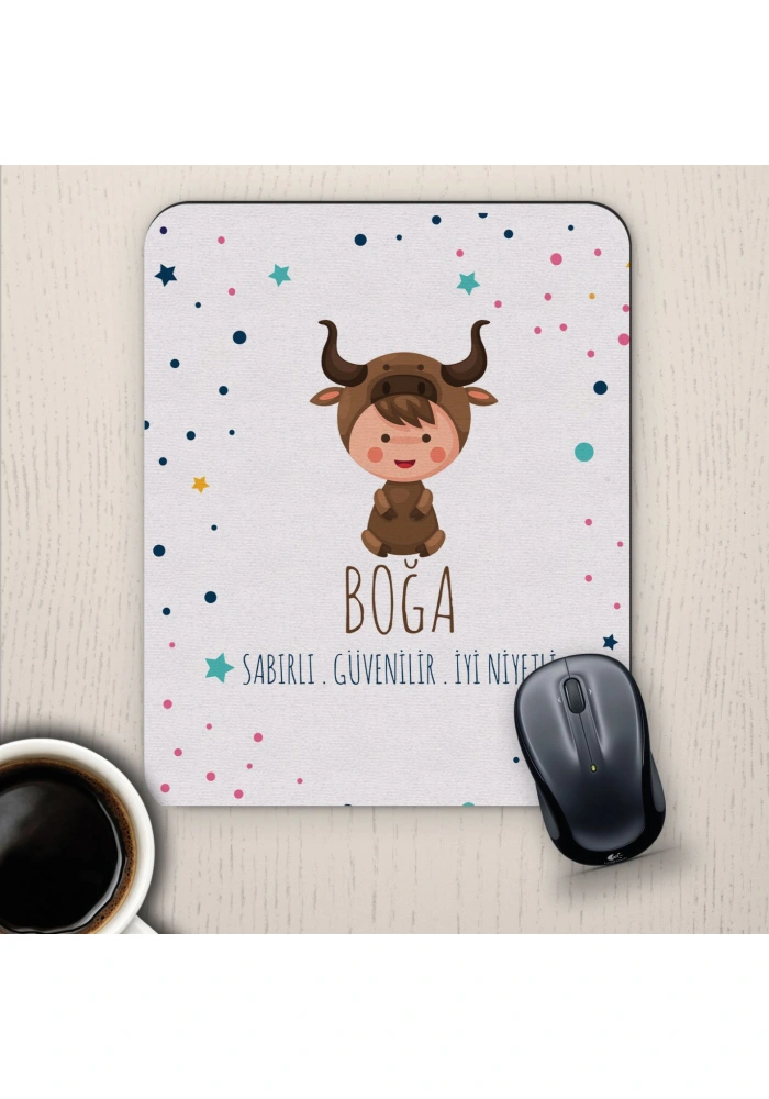 Boğa Burçlarına Özel Sevimli Mouse Pad