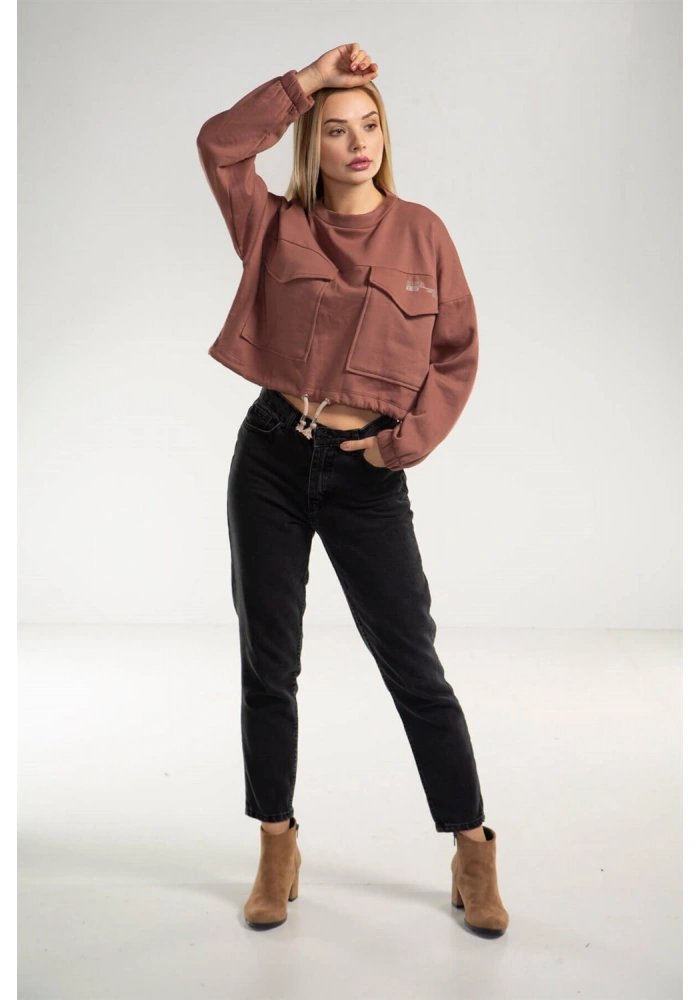 Cepli Crop Sweatshirt - TOPRAK