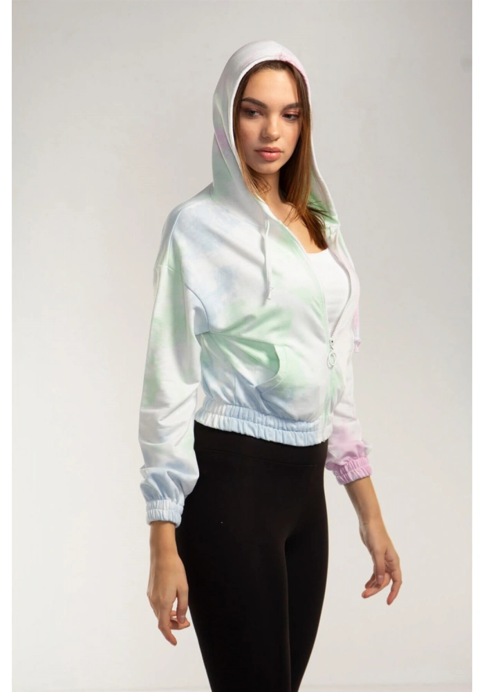 Crop Eşofman Üstü- RENKLİ