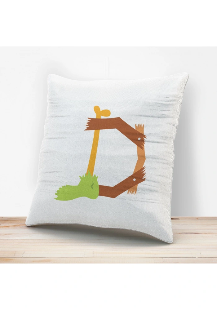 D Harfi Tasarımlı Yastık Kılıfı