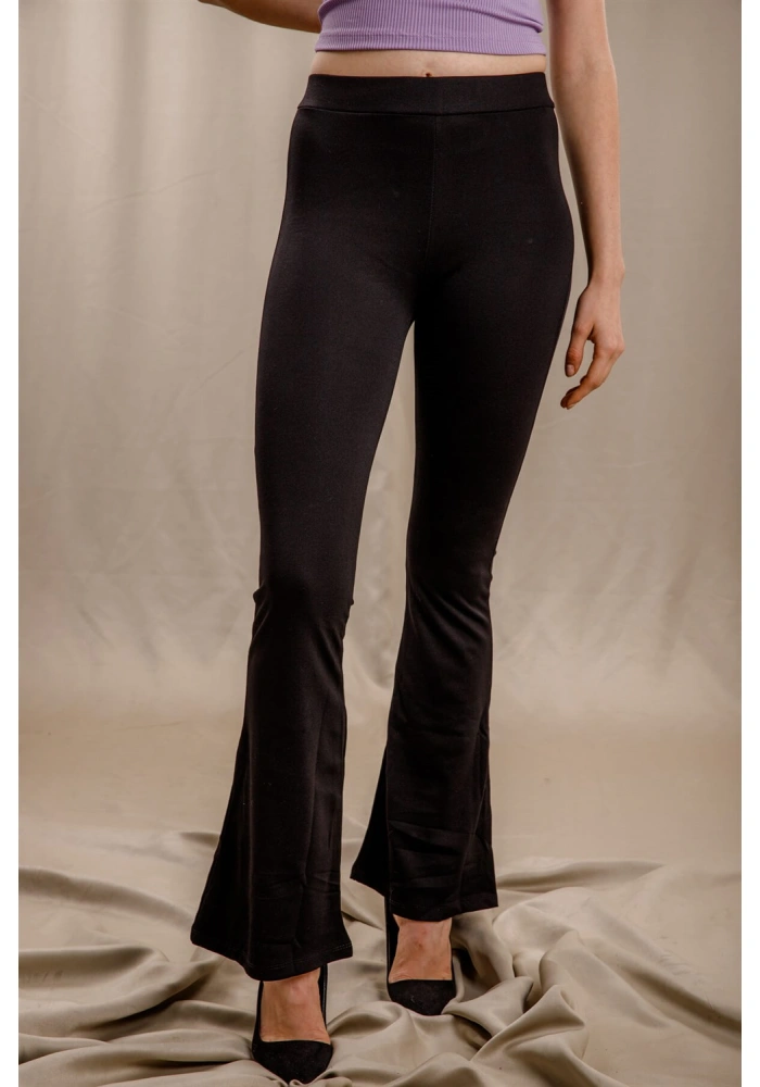 İspanyol Paça Tayt - SİYAH