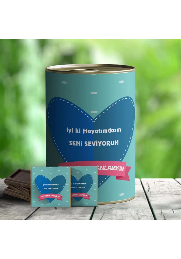 İyi ki Varsın Temalı Hediye Çikolata Konservesi