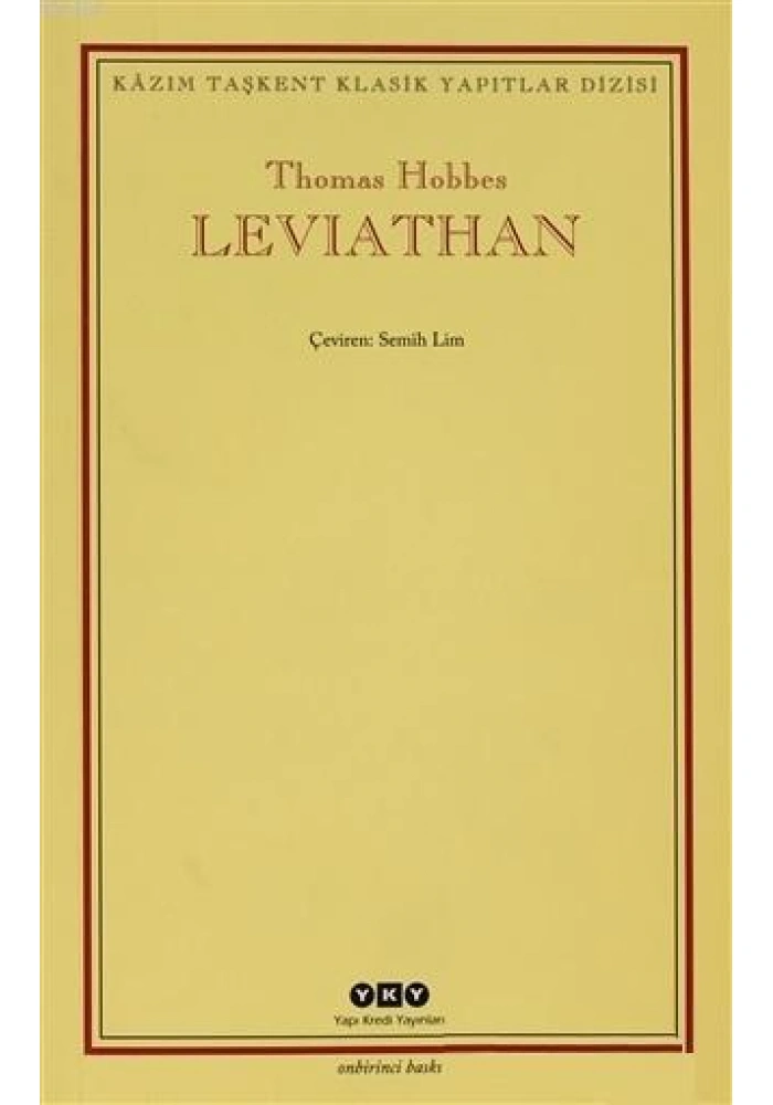 Leviathan; Bir Din ve Dünya Devletinin İçeriği, Biçimi ve Kudreti