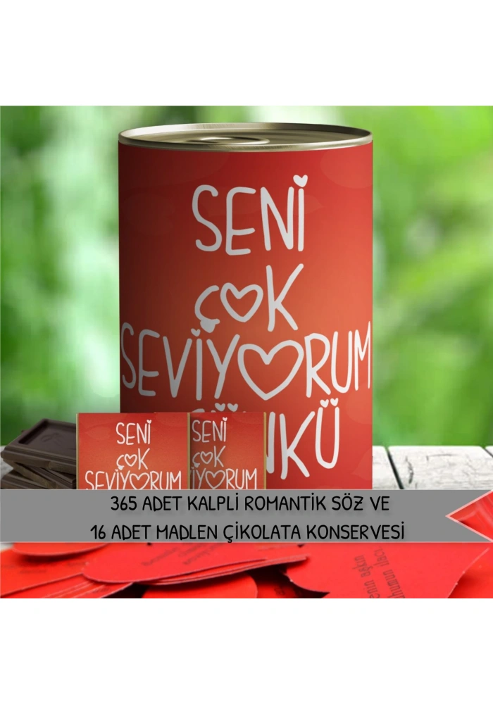 Madlen Çikolatalı Romantik Hediye Konservesi
