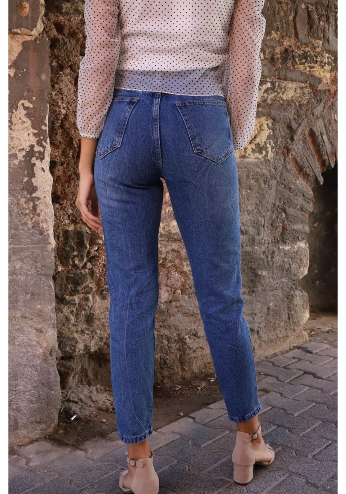 MOM Jeans - LACİVERT