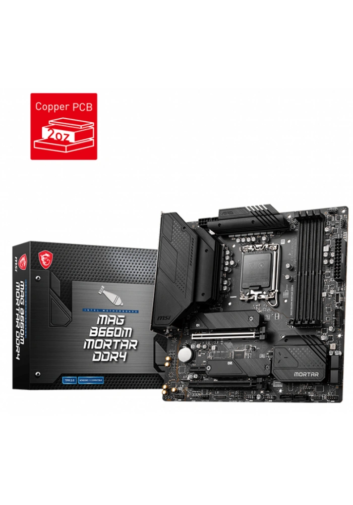 MSI MAG B660M MORTAR DDR4 4800(OC) Mhz MATX 1700p