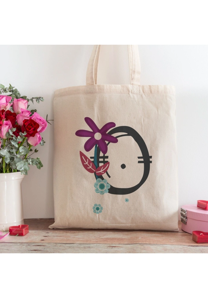 O Harfi Tasarımlı Alışveriş Plaj Bez Çanta