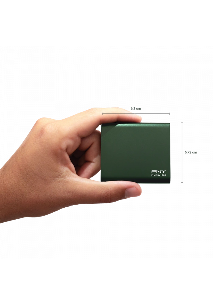 PNY Pro Elite Yeşil 500 GB 865/875MB/s USB 3.2 Gen 2 Type-C Taşınabilir SSD (PSD0CS2060GN-500-RB)