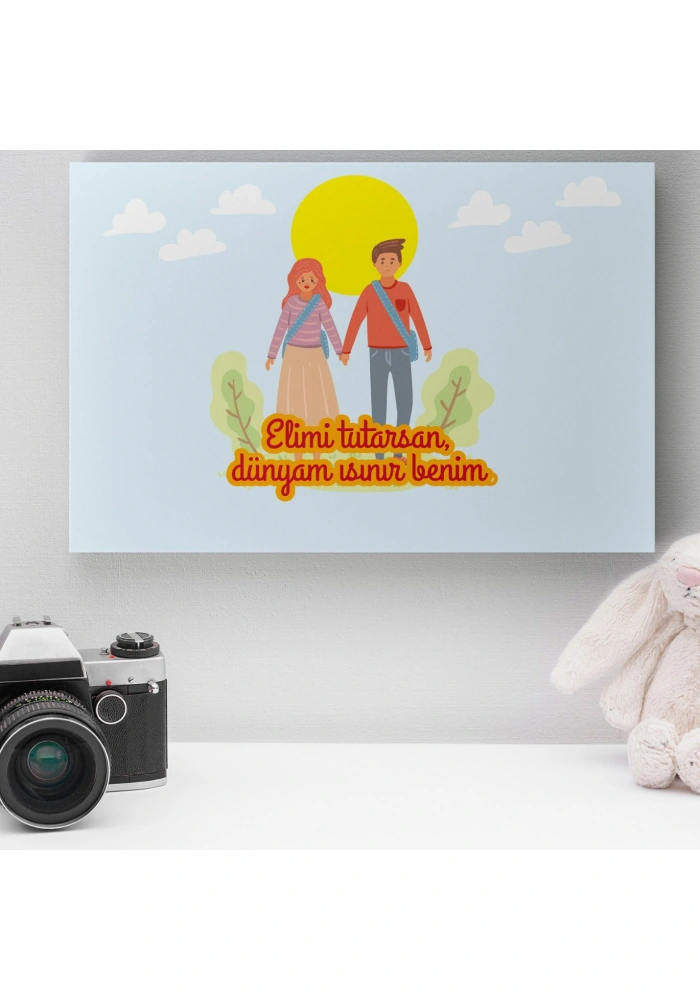 Romantik Tasarımlı Mini Kanvas Tablo - No16