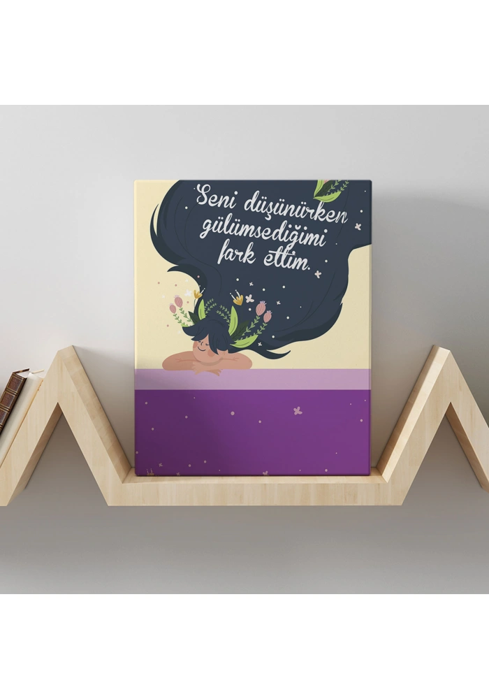 Romantik Tasarımlı Mini Kanvas Tablo - No20